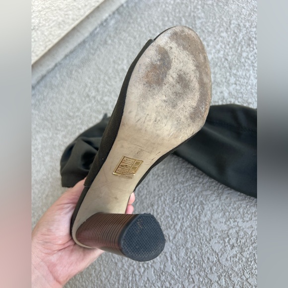 Lola Shoetique Miss Lola over the knee open toe Stella Heeled Thigh High boots 7 - Picture 6 of 9